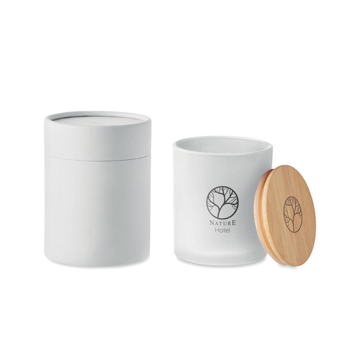 Branded Plant Based Wax Candle in Frosted Jar 120g