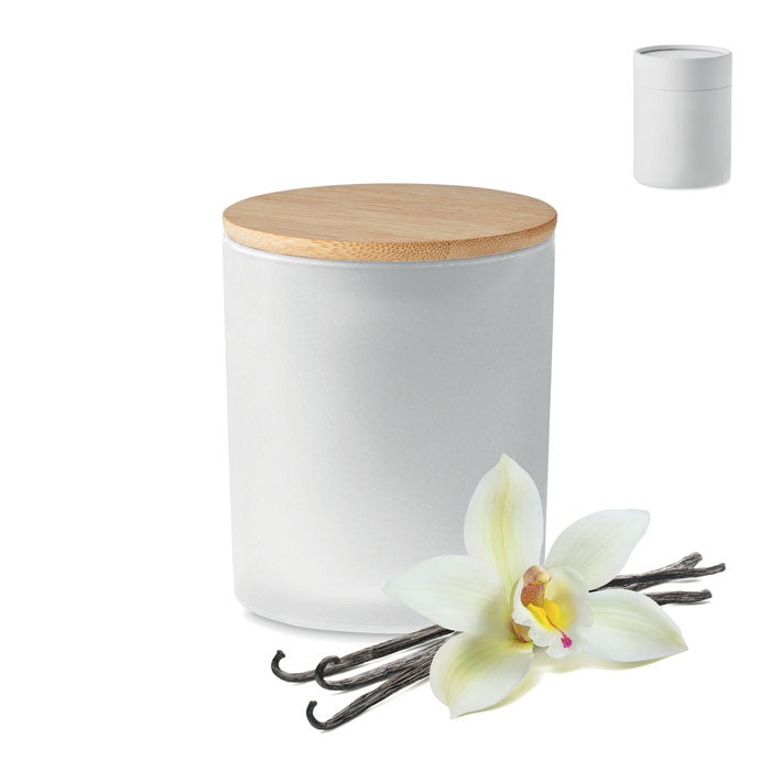 Branded Plant Based Wax Candle in Frosted Jar 120g