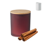 Branded Plant Based Wax Candle in Frosted Jar 200g in Red