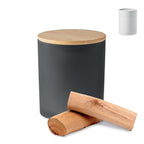 Branded Plant Based Wax Candle in Frosted Jar 200g in Black