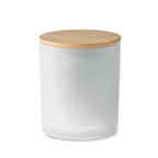 Branded Plant Based Wax Candle in Frosted Jar 200g without branding