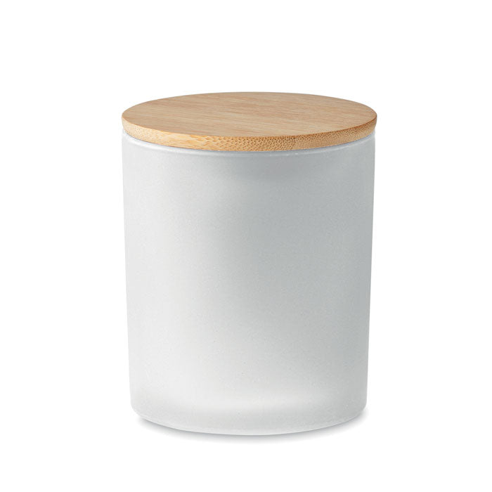 Branded Plant Based Wax Candle in Frosted Jar 200g without branding
