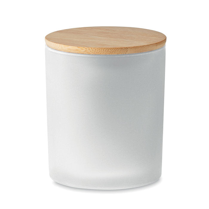 Branded Plant Based Wax Candle in Frosted Jar 280g without branding