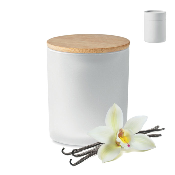 Branded Plant Based Wax Candle in Frosted Jar 280g