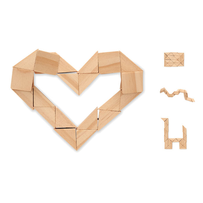 Branded Pine Wood Twist Puzzle without branding