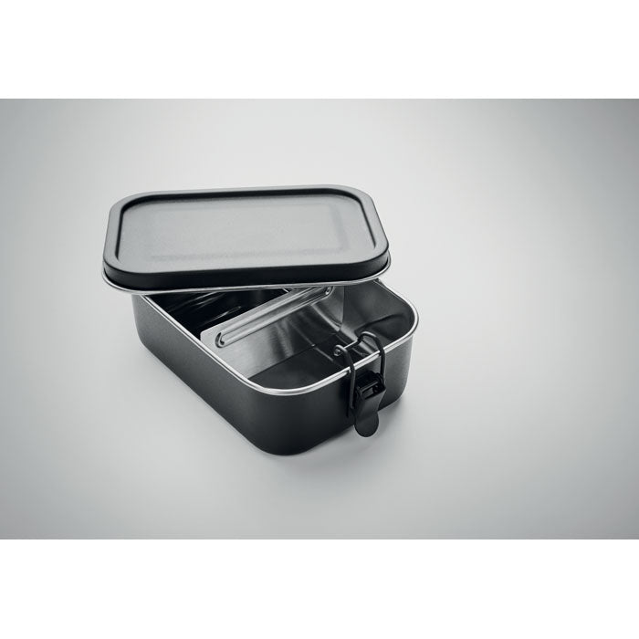 Branded Stainless Steel Lunch Box 750ml with Secure Buckles without branding