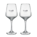 Branded wine glass set, printed