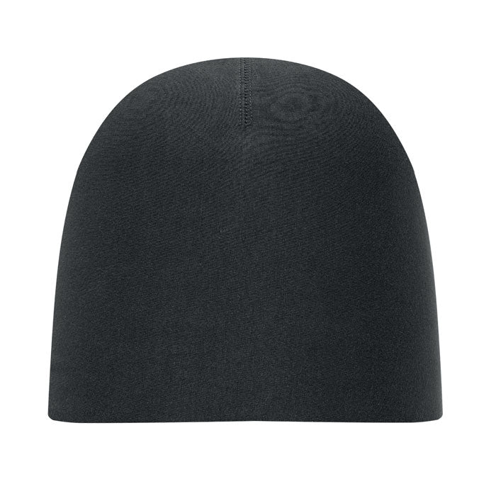 Branded Cotton Beanie in Black