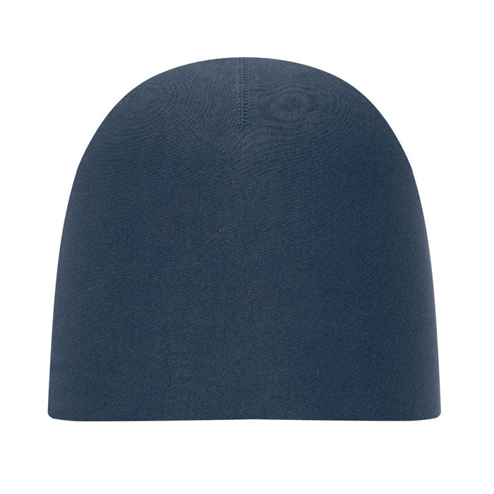 Branded Cotton Beanie in Blue