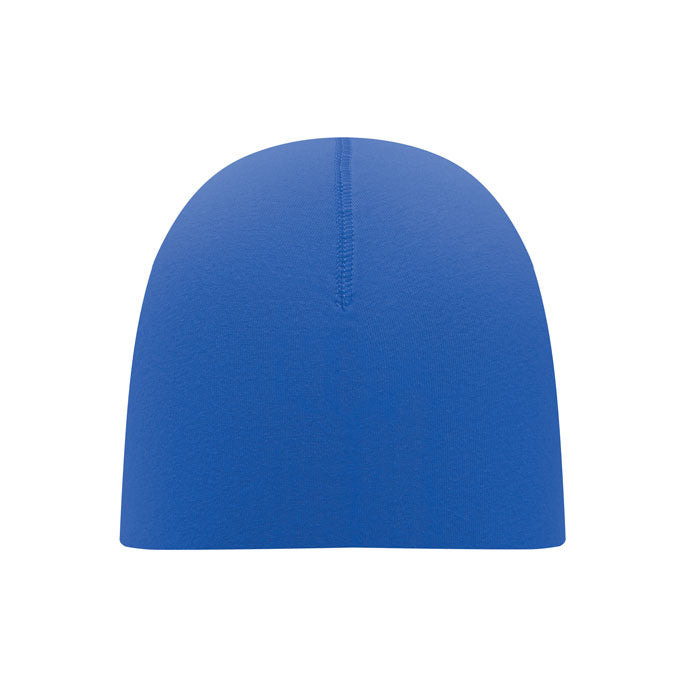 Branded Cotton Beanie in Blue