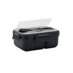 Branded Two-Tier PP Lunch Box with Cutlery without branding