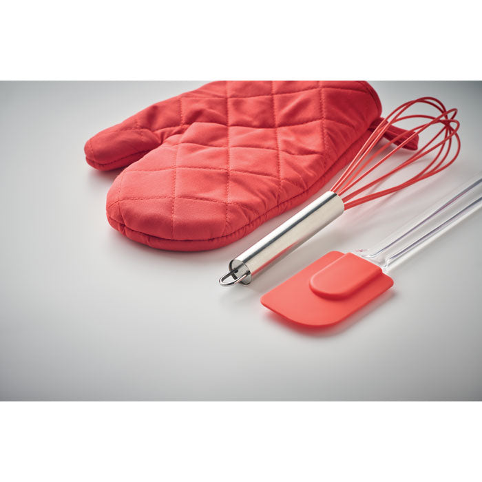 Branded Baking Utensils Set with Oven Glove without branding