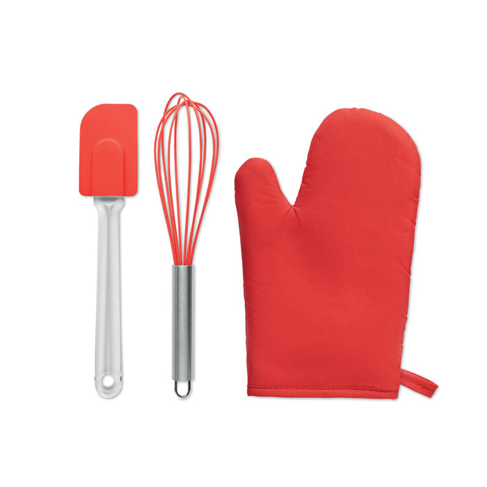 Branded Baking Utensils Set with Oven Glove without branding