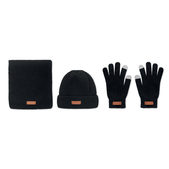 Branded 3 Piece RPET Winter Set without branding