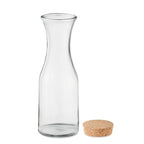 Branded Recycled Glass Carafe with Cork Lid 1L without branding