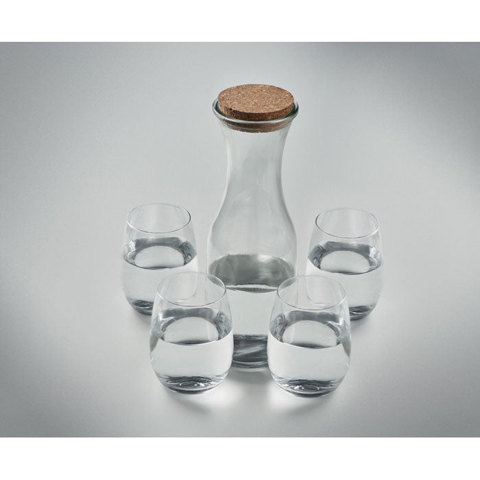 Branded Recycled Glass Drink Set without branding