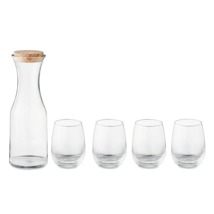 Branded Recycled Glass Drink Set without branding