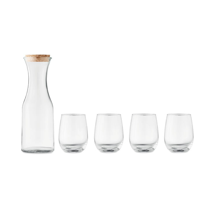 Branded Recycled Glass Drink Set without branding