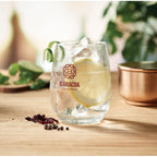 Branded Recycled Glass - 420ml in use