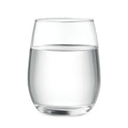 Branded recycled glass, side view