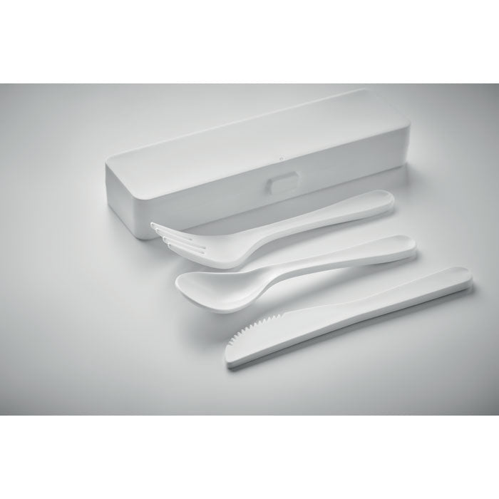 Branded PP Cutlery Set with Case without branding