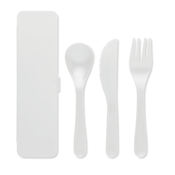 Branded PP Cutlery Set with Case without branding