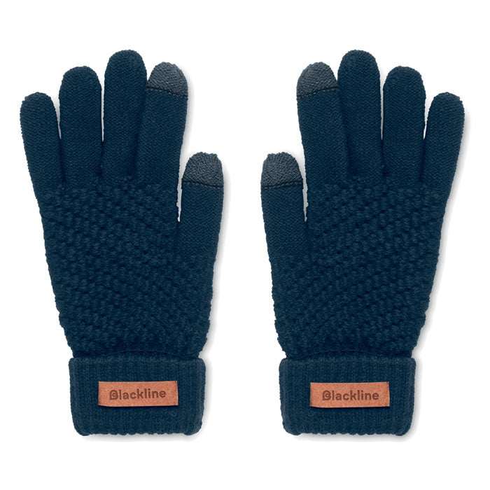 RPET Branded Gloves in Blue
