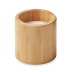 Branded Vanilla Plant Based Candle in Bamboo Holder 160g