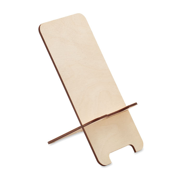 Branded Birch Wood Phone Stand with Seeds without branding