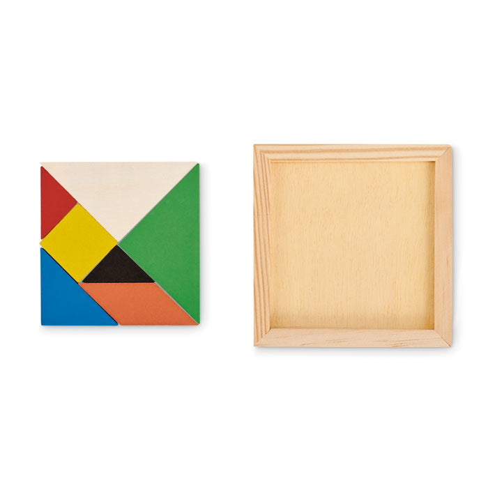 Branded Wooden Tangram Puzzle without branding