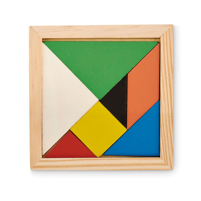 Branded Wooden Tangram Puzzle without branding