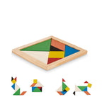 Branded Wooden Tangram Puzzle without branding