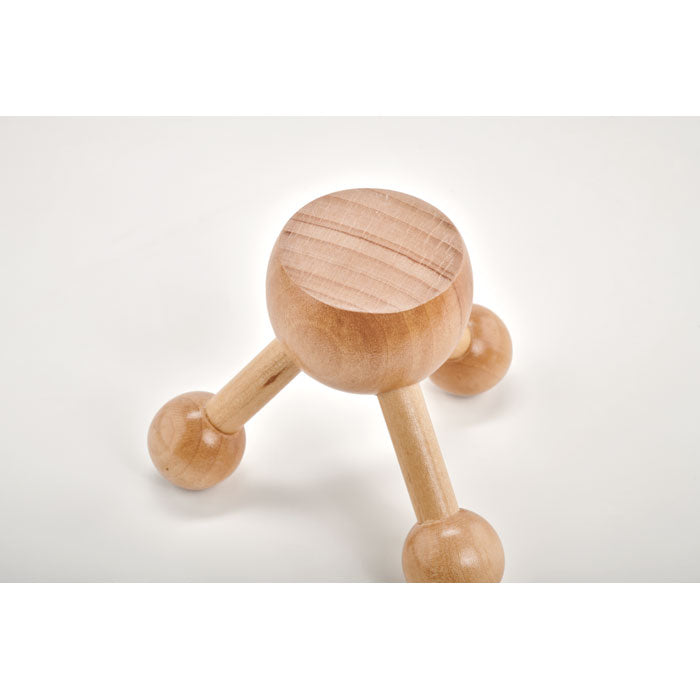 Branded Wooden Hand Held Massager without branding