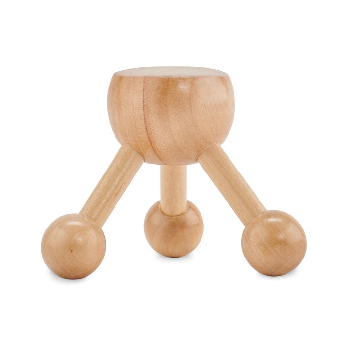 Branded Wooden Hand Held Massager without branding
