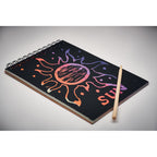 Branded Scratch Paper Notebook with Wooden Pen without branding