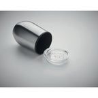 Branded Steel Cup with Transparent Lid without branding