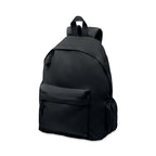 Branded 600D RPET Polyester Backpack 30 x 18 x 40cm in Black