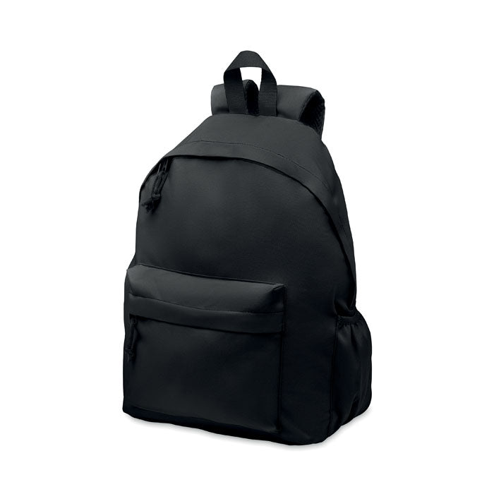 Branded 600D RPET Polyester Backpack 30 x 18 x 40cm in Black