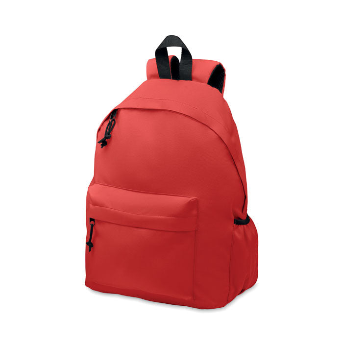 Branded 600D RPET Polyester Backpack 30 x 18 x 40cm in Red