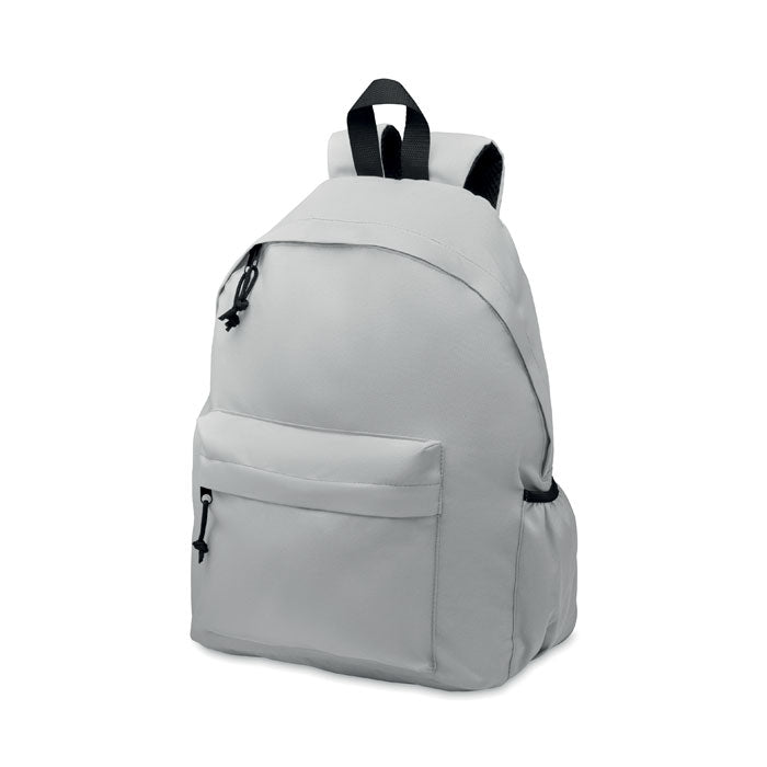 Branded 600D RPET Polyester Backpack 30 x 18 x 40cm in Grey
