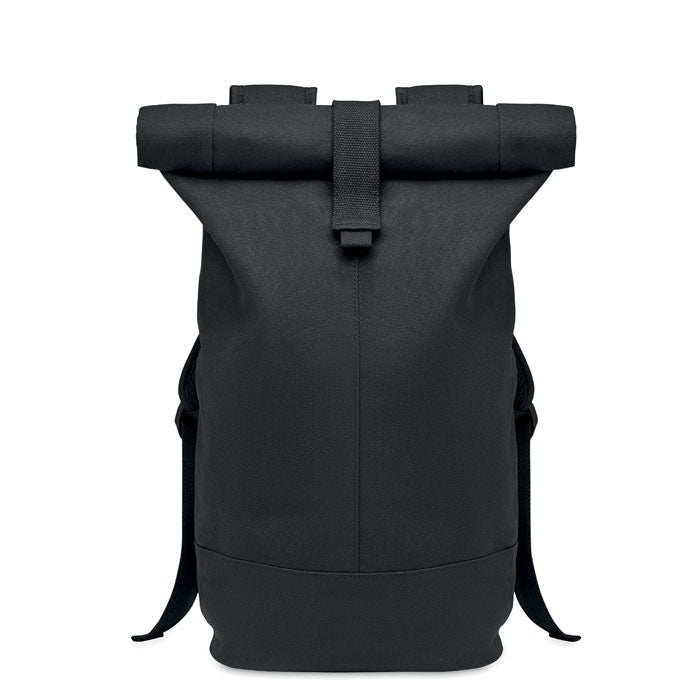 Branded Rolltop Washed Canvas Backpack without branding