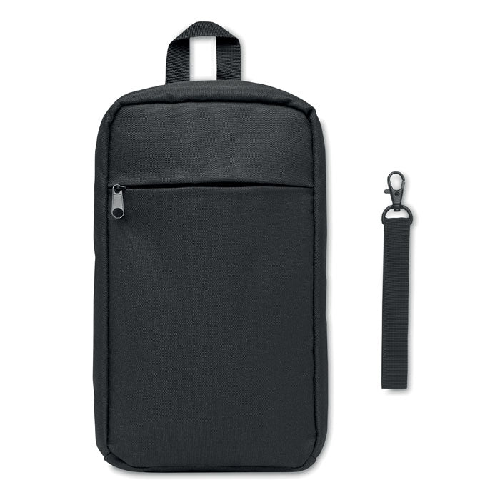 Branded Cross Chest Bag in 600D RPET without branding