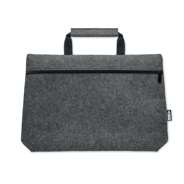Branded RPET Felt Zippered Laptop Bag without branding
