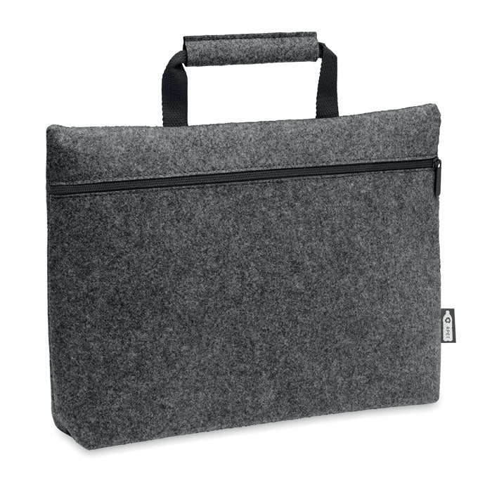 Branded RPET Felt Zippered Laptop Bag without branding