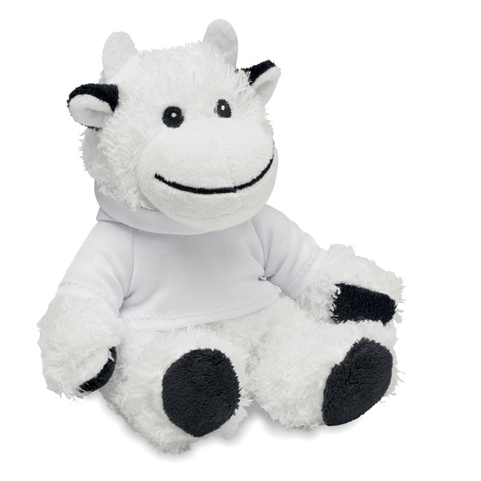 Branded Cow Plush with Hoodie without branding
