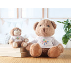 Branded Monkey Plush with Hoodie in use