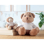 Branded Large Teddy Bear Plush with Hoodie in use