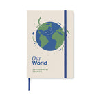 Branded A5 Recycled Milk Carton Notebook in Blue