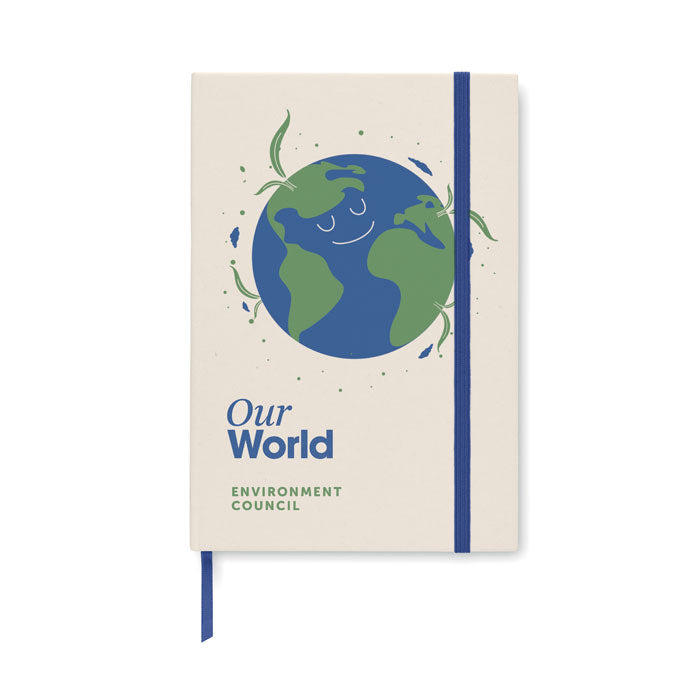 Branded A5 Recycled Milk Carton Notebook in Blue