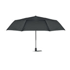 Branded 27 Inch 3 Fold Windproof Umbrella in Black